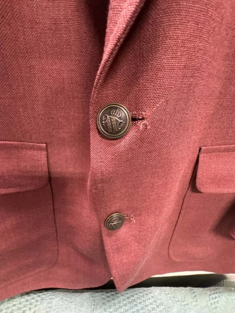 Botany 500 Men's Tailored Blazer - Red Hopsack